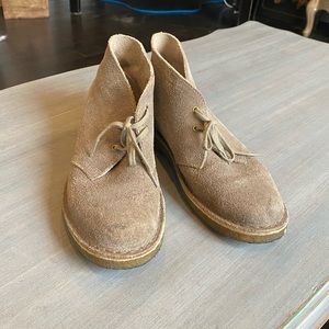 Tan suede Clarks desert boots